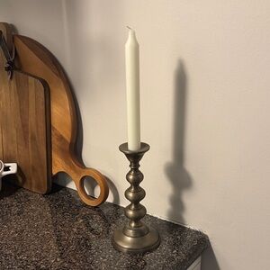 Elegant Bronze Candle Holder w/Candle NWT Magnolia Market